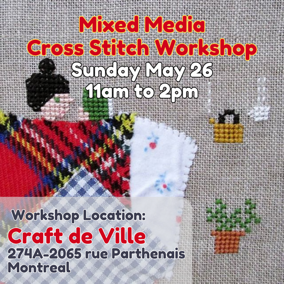 Mixed Media Cross Stitch Workshop - May 26