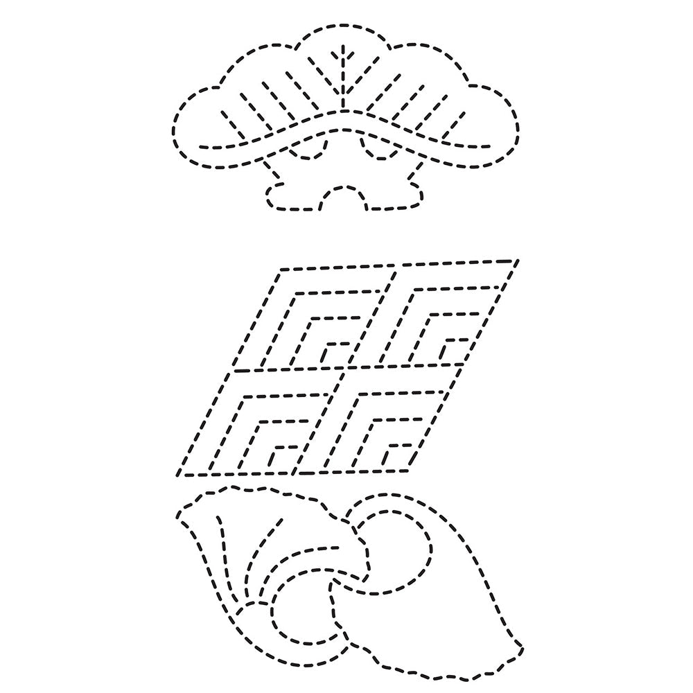 Sashiko Stencils #2, Crests, Borders & Classic Motifs - C&T Publishing