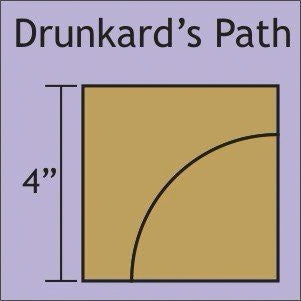 Drunkard's Path Acrylic Templates - 1/4" Seam - 4" block – Craft de Ville