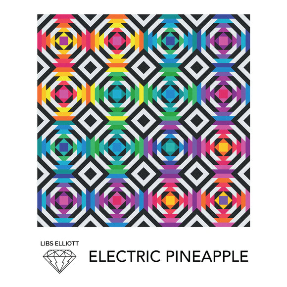 Electric Pineapple Quilt Pattern - Libs Elliott