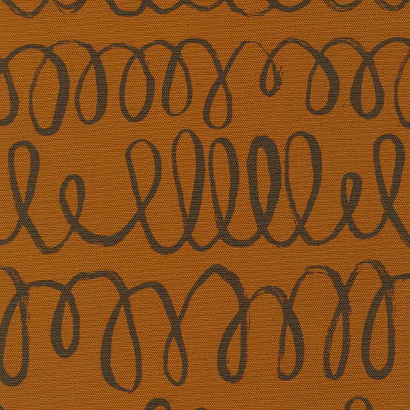 Anna Graham - Riverbend Loops In Sienna Canvas Fabric