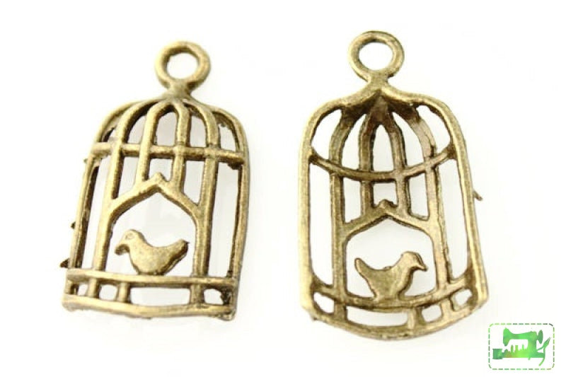Bird Cage Bronze Earring