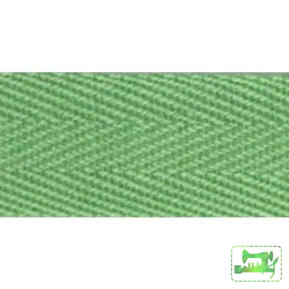 Cotton Twill Tape - Green - 5/8