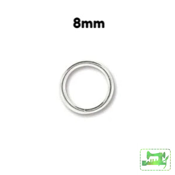 Jump Ring - Silver Plated - 8mm 18 Gauge - BeadSmith - Craft de Ville