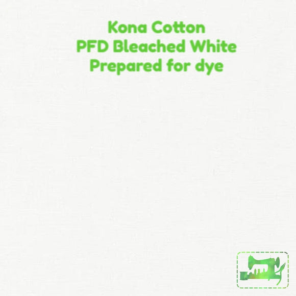 Kona Cotton - Pfd Bleached White Fabric