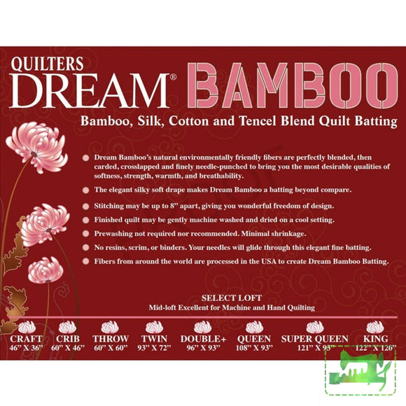 Quilters Dream Bamboo Batting - King 121 X