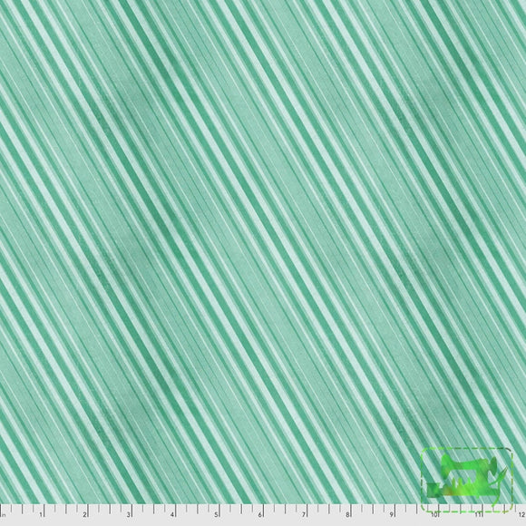 Tim Holtz - Christmastime Peppermint Stripe In Wintermint Fabric
