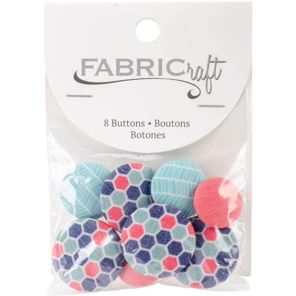 Fabric Covered Buttons - Assorted 8 pack - Blumenthal - Craft de Ville