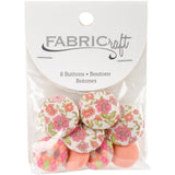 Fabric Covered Buttons - Assorted 8 pack - Blumenthal - Craft de Ville