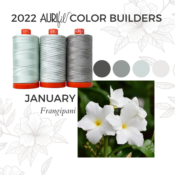 Preorder January - Aurifil 50Wt Color Builders Frangipani Cotton Thread