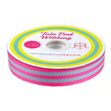 Tula Pink Webbing - 1 Wide Hot & Aqua Nylon