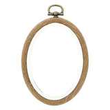 Decorative Plastic Oval Woodgrain Embroidery Hoop - 2 X 3 Frames Hoops & Stretchers