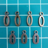 Sans Serif Letter Charms - Antique Bronze O-Stout & Pendants