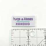 Tag It Ons - Woven Label Hugs And Kisses Sew-In Labels