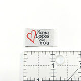 Tag It Ons - Woven Label Nana Loves You Sew-In Labels