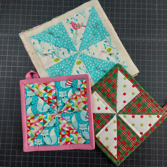 Intro to Quilting Workshop - Pinwheel Potholder - December 13 6pm-9pm