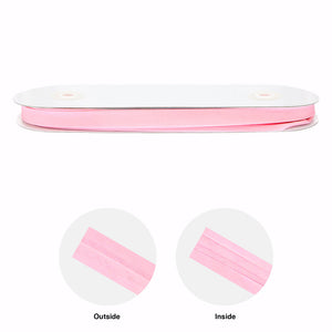 Extra Wide Double Folded Bias - Light Pink 16Mm 25 Meters Tape