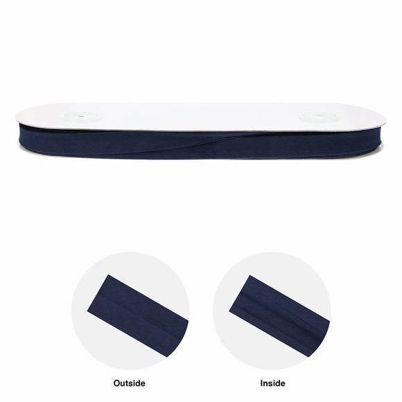 Extra Wide Double Folded Bias - Navy 16Mm 25 Meters Tape