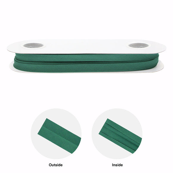 Extra Wide Double Folded Bias - Hunter Green 16Mm 25 Meters Tape