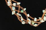 Multi strand Crocheted copper with Amazonite chips and a star - Craft De Ville - Craft de Ville