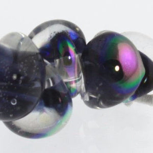 Lamp Bead Teardrop - 10mm Electric Plum Metallic - pack of 5 - Unicorne Beads - Craft de Ville