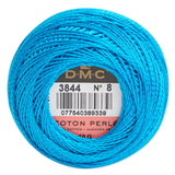 Dmc Pearl Cotton Thread #8 3844 - Dark Bright Turquoise & Floss