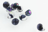 Lamp Bead Teardrop - 10mm Electric Plum Metallic - pack of 5 - Unicorne Beads - Craft de Ville