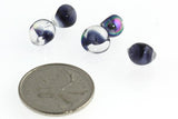 Lamp Bead Teardrop - 10mm Electric Plum Metallic - pack of 5 - Unicorne Beads - Craft de Ville