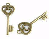 Key Charm - Double Heart - Craft De Ville - Craft de Ville