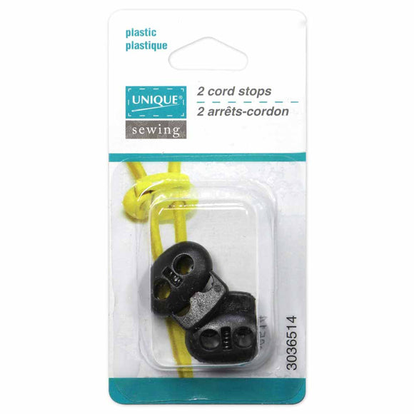 2 Hole Cord Stop - Black