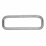 Rectangle Rings - 1.5 (38Mm) Silver 4 Pack Notions