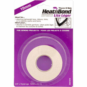 Heat N Bond Lite Iron-On Adhesive Tape - 10Mm X 13.7M Interfacing & Stabilizers