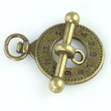 Clock Toggle Clasp - Antique Bronze - Craft De Ville - Craft de Ville