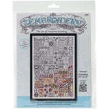 Zenbroidery Stamped Embroidery Kit - Cubist