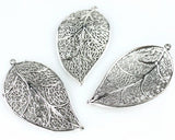 Lacey Leaf Pendant - Antique Silver - Craft De Ville - Craft de Ville