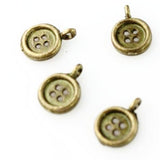 Button Charm - Antique Bronze - Craft De Ville - Craft de Ville