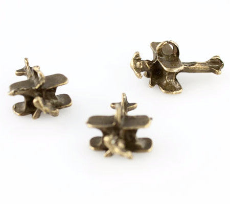 Small Plane Charm - Antique Bronze - Craft De Ville - Craft de Ville