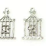 Birdcage Pendant - Antique Silver - Craft De Ville - Craft de Ville