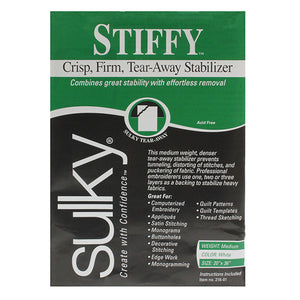 Sulky Stiffy Tear-Away 1Yd Pkg Interfacing & Stabilizers