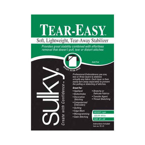 Sulky Tear-Easy White 1Yd Pkg Interfacing & Stabilizers