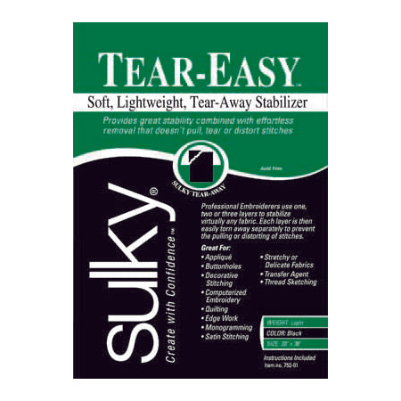 Sulky Tear-Easy Black 1Yd Pkg Interfacing