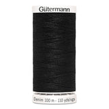 Gutermann Jeans Thread Black 1000 - 100M