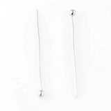 Ball Head Pins - Rhodium Plate - 25mm - Craft De Ville - Craft de Ville