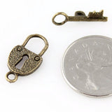 Lock and Key Toggle Clasp - Antique Bronze - Craft De Ville - Craft de Ville