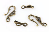 Art Deco Hook and Eye Clasp - Antique Bronze - Craft De Ville - Craft de Ville