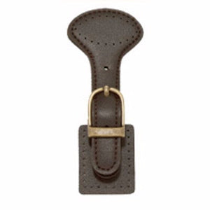 Bag Fastening with Magnetic Clasp - Antique Brass & Brown - 45mm x 115mm - Prym - Craft de Ville