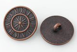 Clock Button - Antique Copper - 7/8" (22mm) - Craft De Ville - Craft de Ville