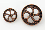 Flywheel Button - Antique Copper - 5/8" (16mm) - Craft De Ville - Craft de Ville