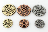 Gears Button - Antique Brass - 5/8" (16mm) - Craft De Ville - Craft de Ville