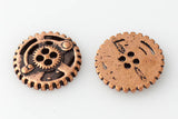 Gears Button - Antique Copper - 5/8" (16mm) - Craft De Ville - Craft de Ville